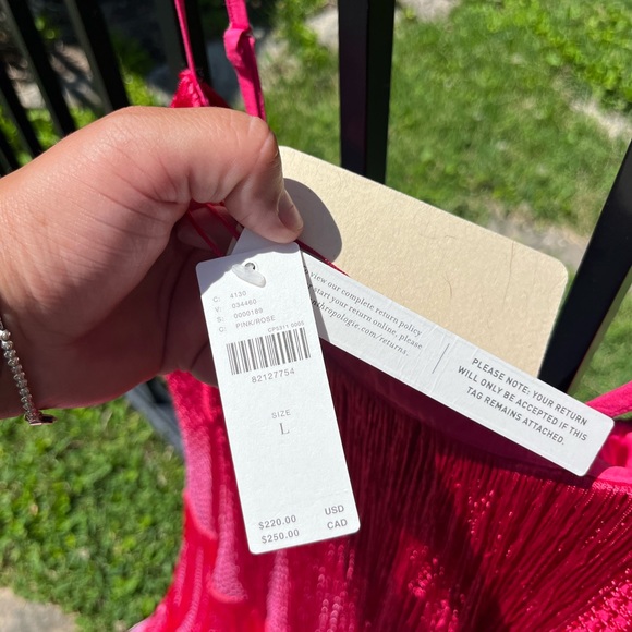 Anthropologie Let Me Be Tiered Ombre Fringe Dress NWT - Picture 13 of 14